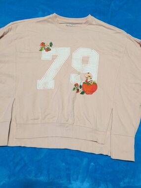 🍓🎀 Vintage Strawberry Shortcake ’79 Graphic Sweatshirt Pink Pullover 🎀🍓